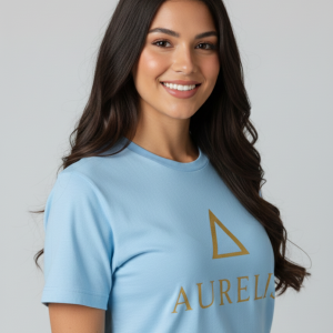 Aurelis - 100% Cotton 230GSM Heavy Weight Luxury T-shirt - Light Blue