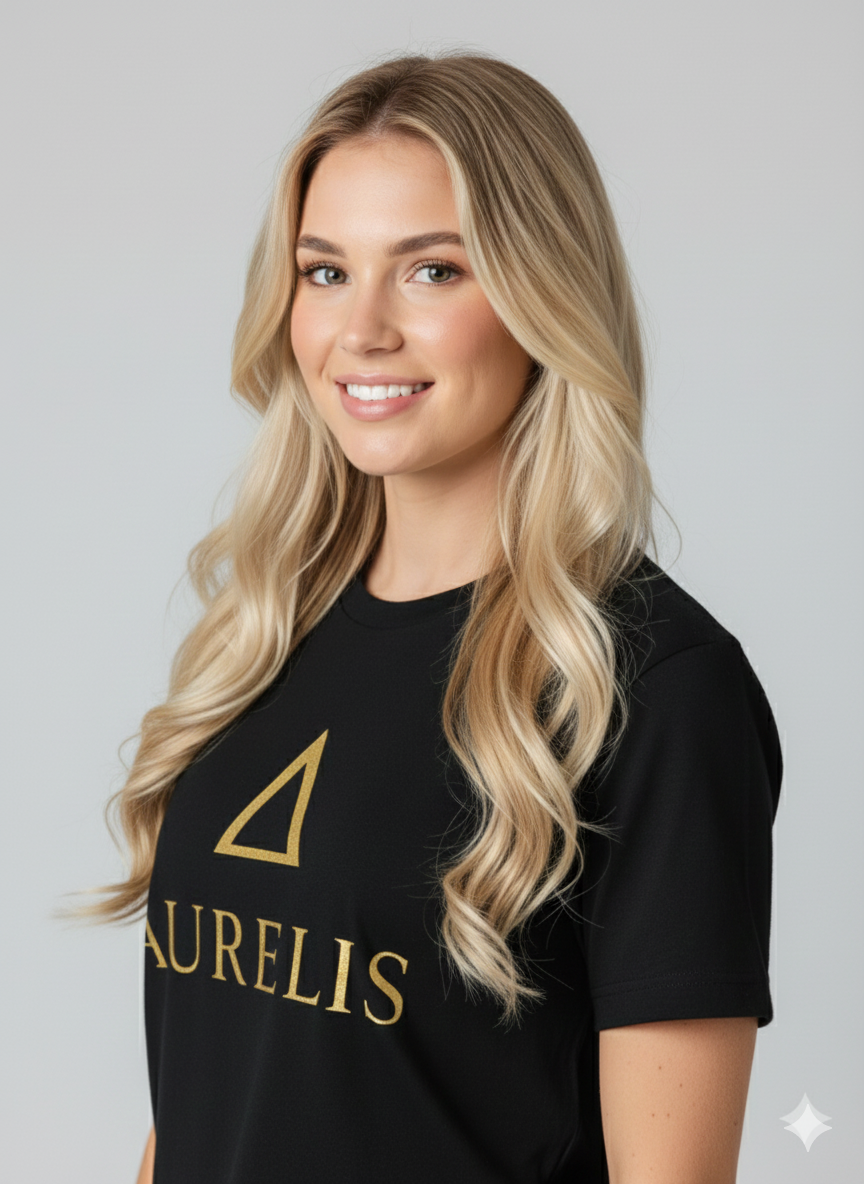 Aurelis - 100% Cotton 230GSM Heavy Weight Luxury T-shirt - Black - Image 2